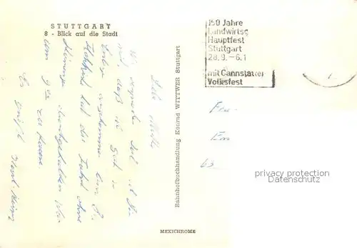 Stuttgart Blick auf die Stadt Stuttgart