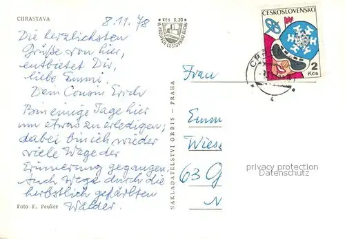 Chrastava Stadtbild mit Kirche Chrastava