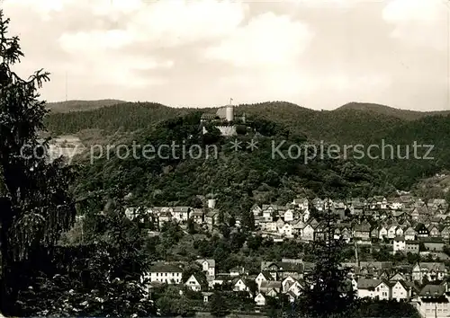 Biedenkopf Stadtpanorama mit Blick zum Schloss Luftkurort Biedenkopf