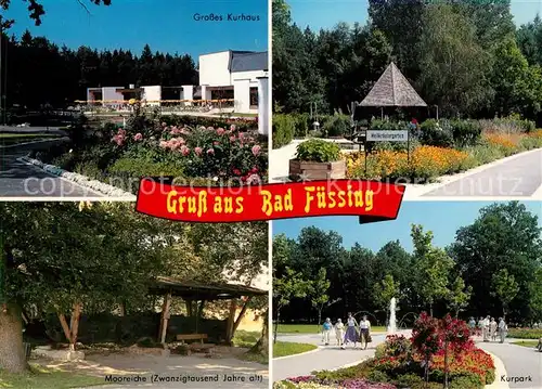Bad_Fuessing Kurhaus Heilkraeutergarten Kurpark Mooreiche 20000 Jahre alt Bad_Fuessing