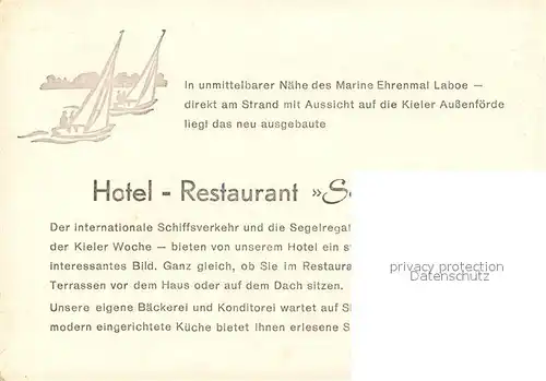 Laboe Hotel Restaurant Seeterrassen Marine Ehrenmal Laboe