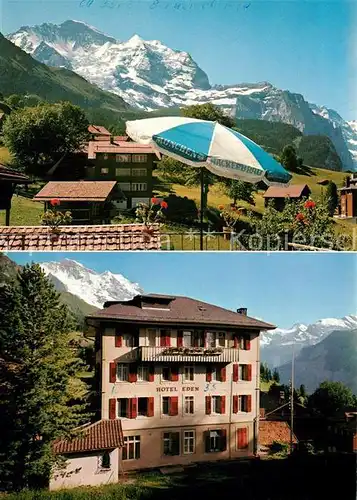 AK / Ansichtskarte Wengen_BE Hotel Eden  Fam. P. Zobrist Wengen_BE