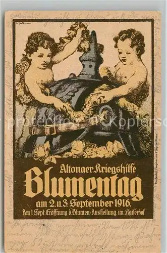 AK / Ansichtskarte Muenchen Altonaer Kriegshilfe Blumentag Ausstellung Kaiserhof Muenchen