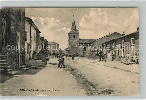 AK / Ansichtskarte Saint Maurice sur Moselle Dorfstrasse Kirche  Saint Maurice sur Moselle