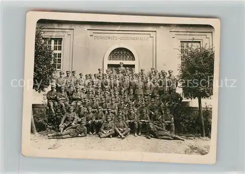 AK / Ansichtskarte Brandenburg_Havel Dennewitz Gedenkhalle Soldaten Brandenburg Havel