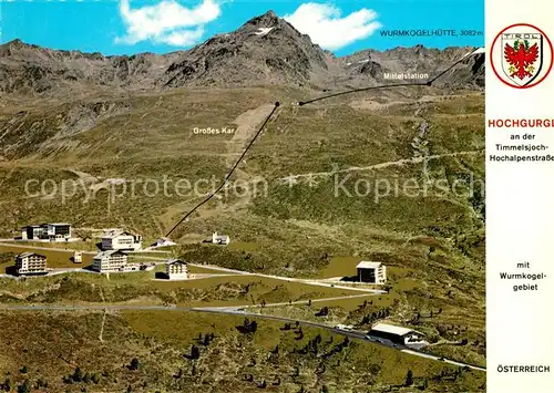 AK / Ansichtskarte Hochgurgl FliegeraufnahmeTimmelsjoch Hochalpenstrasse Hochgurgl