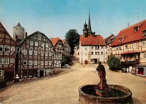 AK / Ansichtskarte Schlitz Marktplatz mit St. Georgsbrunnen Schlitz