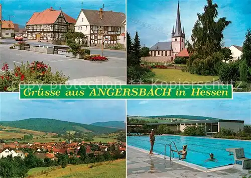 AK / Ansichtskarte Angersbach Wartenberg Freibad Angersbach