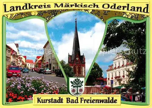 AK / Ansichtskarte Bad_Freienwalde Koenigstrasse Kirche Marktplatz Rathaus Bad_Freienwalde