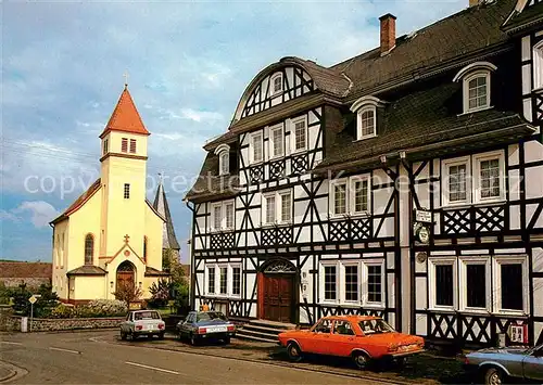 AK / Ansichtskarte Herbstein mit Rathaus und Kirche Herbstein