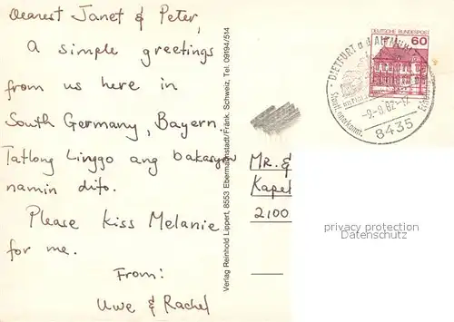 AK / Ansichtskarte Dietfurt_Altmuehl Siebentaelerbad Stadtturm Kirche Dietfurt Altmuehl