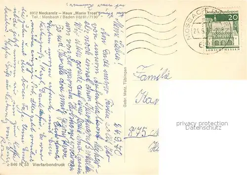 AK / Ansichtskarte Neckarelz Haus Maria Trost  Neckarelz