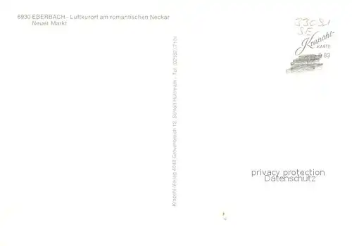 AK / Ansichtskarte Eberbach_Neckar Neuer Markt Eberbach Neckar