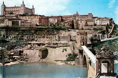 AK / Ansichtskarte Toledo_Castilla La_Mancha Puente de Alcantara y Alcazar Toledo_Castilla La_Mancha