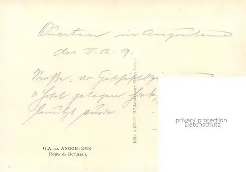 AK / Ansichtskarte Angouleme Route de Bordeaux Angouleme