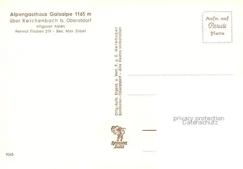 AK / Ansichtskarte Reichenbach_Oberstdorf Alpengasthaus Gaisalpe  Reichenbach_Oberstdorf
