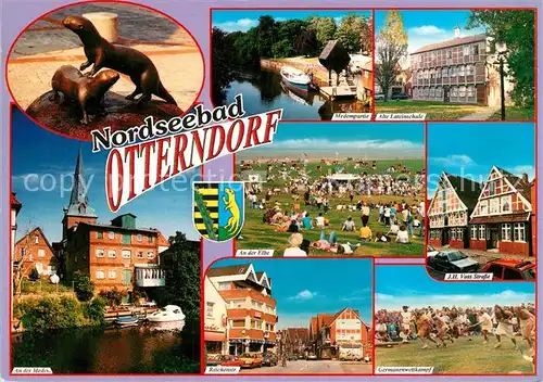 AK / Ansichtskarte Otterndorf_Niederelbe Reichenstrasse Alte Lateinschule Germanenwettkampf  Otterndorf Niederelbe