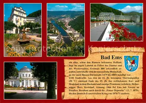 AK / Ansichtskarte Bad_Ems Promenade Kurhotel Spielbank  Bad_Ems