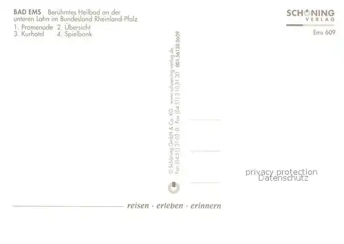 AK / Ansichtskarte Bad_Ems Promenade Kurhotel Spielbank  Bad_Ems