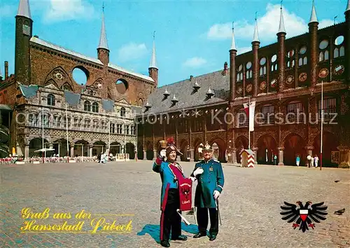 AK / Ansichtskarte Luebeck Stadtkommissar Polizeiuniform Stadtausrufer Buergergarde Uniform  Luebeck