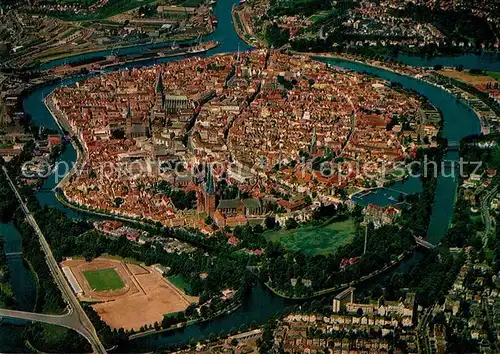 AK / Ansichtskarte Luebeck Fliegeraufnahme Luebeck