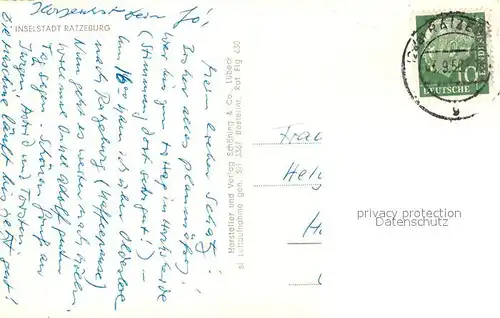 AK / Ansichtskarte Ratzeburg Fliegeraufnahme Ratzeburg