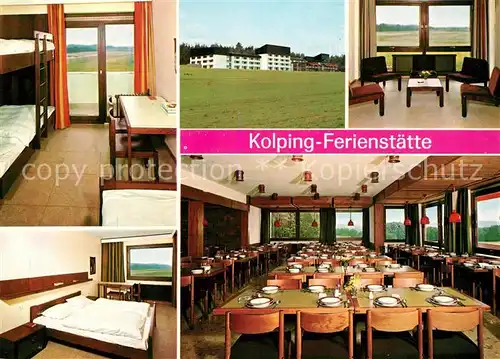 AK / Ansichtskarte Kemnath_Stadt Kolping Familienferienstaette Speisesaal Zimmer Kemnath_Stadt