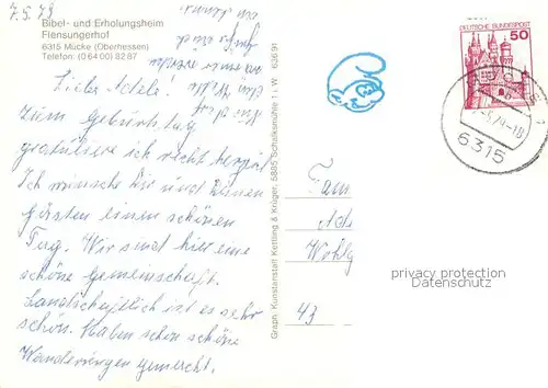 AK / Ansichtskarte Muecke Bibel Erholungsheim Flensungerhof Muecke