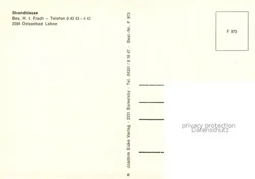 AK / Ansichtskarte Laboe Strandklause Gastraeume Marine Ehrenmal Laboe