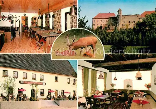 AK / Ansichtskarte Ortenburg Zum Schlosswirt Speiselokal Burg Gastraeume Ortenburg