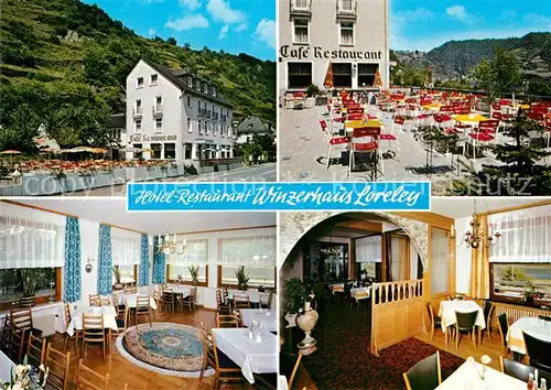 AK / Ansichtskarte St_Goar Hotel Restaurant Winzerhaus Loreley Terrasse Gaststube St_Goar