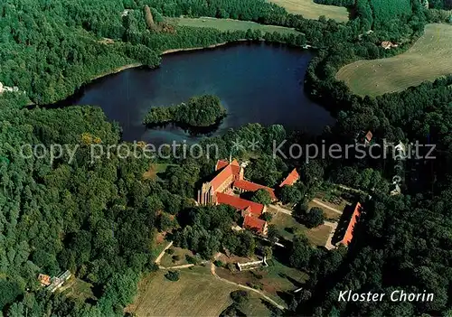 AK / Ansichtskarte Schorfheide Biosphaerenreservat mit Kloster Chorin und Amtssee Fliegeraufnahme Schorfheide