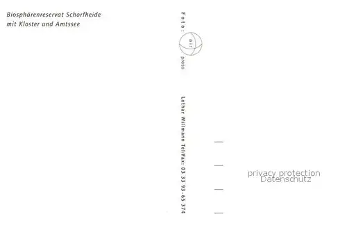 AK / Ansichtskarte Schorfheide Biosphaerenreservat mit Kloster Chorin und Amtssee Fliegeraufnahme Schorfheide