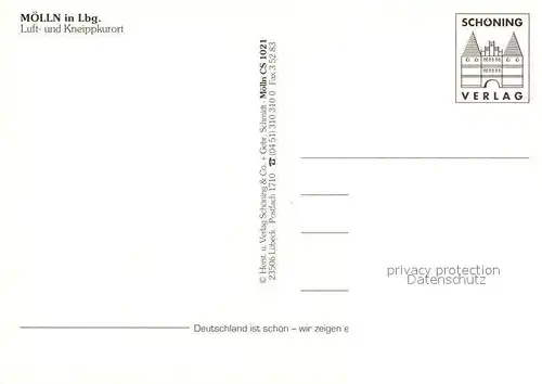 AK / Ansichtskarte Moelln_Lauenburg Fliegeraufnahme Moelln_Lauenburg