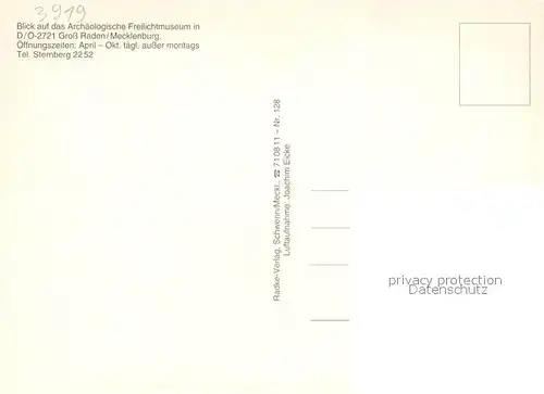 AK / Ansichtskarte Gross_Raden Archaeologisches Freilichtmuseum Fliegeraufnahme Gross Raden