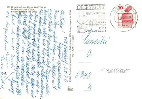 AK / Ansichtskarte Oberstdorf Stellwagenfahrt ins Oytal Alpenpanorama Oberstdorf