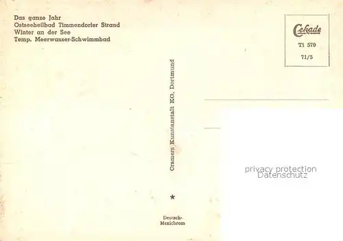 AK / Ansichtskarte Timmendorfer_Strand Winter an der See Kurbad Schwimmbad Timmendorfer_Strand