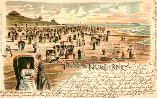 AK / Ansichtskarte Norderney_Nordseebad Strand Norderney_Nordseebad