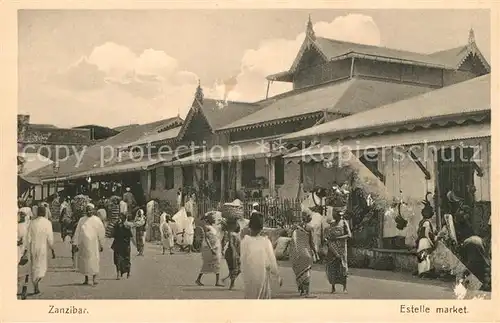 AK / Ansichtskarte Zanzibar Estelle market Zanzibar