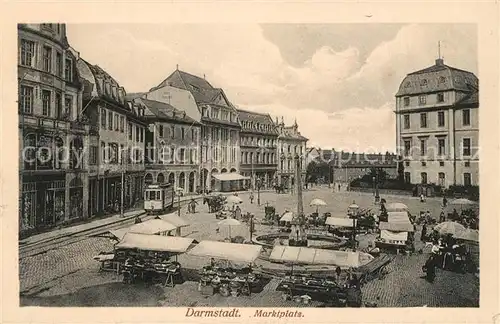 AK / Ansichtskarte Darmstadt Marktplatz Darmstadt