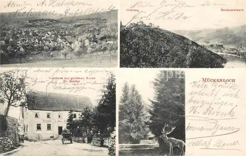 AK / Ansichtskarte Mueckenloch Neckarsteinach Gasthaus zur goldenen Krone Mueckenloch