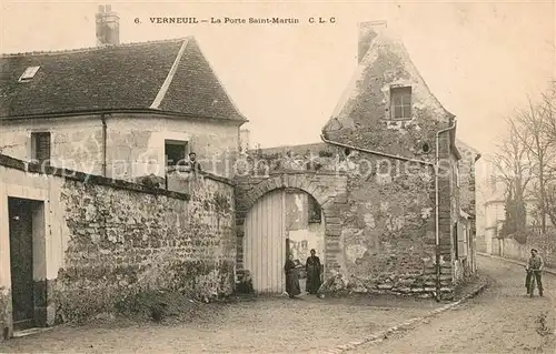AK / Ansichtskarte Verneuil sur Avre Porte Saint Martin  Verneuil sur Avre
