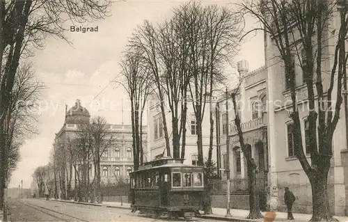 AK / Ansichtskarte Belgrad_Serbien Strassenbahn Belgrad Serbien