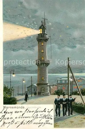 AK / Ansichtskarte Warnemuende_Ostseebad Leuchtturm  Warnemuende_Ostseebad