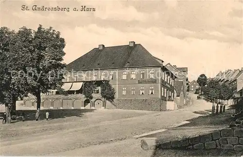 AK / Ansichtskarte St_Andreasberg_Harz Hotel Rathaus H. Braune St_Andreasberg_Harz