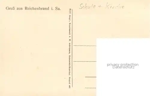 AK / Ansichtskarte Reichenbrand Schule Kirche Reichenbrand