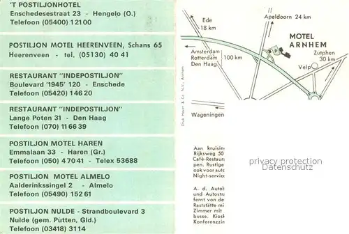 AK / Ansichtskarte Arnhem Motel Postiljon  Arnhem