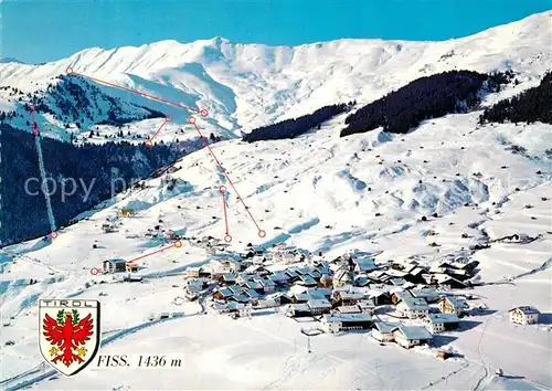 AK / Ansichtskarte Fiss_Tirol Fliegeraufnahme Skigebiet Fiss_Tirol