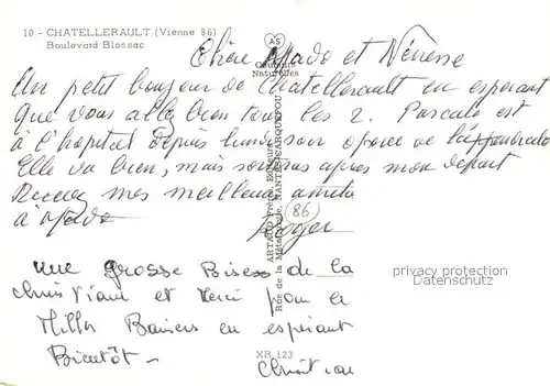 AK / Ansichtskarte Chatellerault Boulevard Blossac Chatellerault