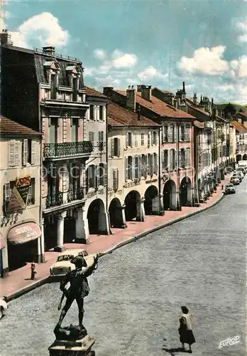 AK / Ansichtskarte Remiremont_Vosges Grande Rue Statue du Volontaire Remiremont Vosges